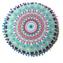 Indian Mandala Floor Pillows Round Bohemian printed Pillows Cover Case serviette de plage