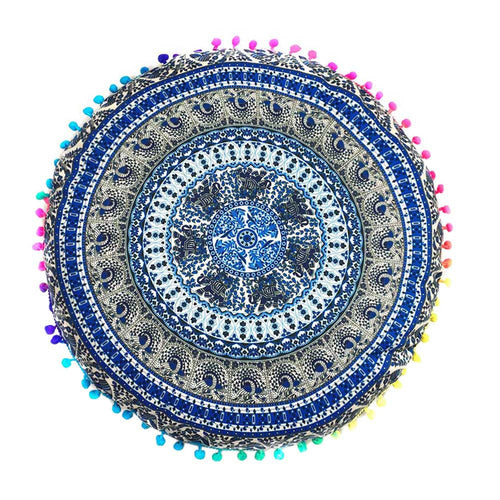 Round Bohemian Indian Mandala Pillows Pillows Cover Case decorative pillows pillow case vintage