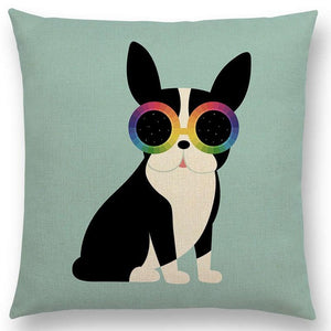 Hot Sale Cute Cartoon Fun Animals Deer Wolf Zebra Bear Panda Sheep Pug Chameleon Sheep Colourful Love Cushion Sofa Throw Pillow