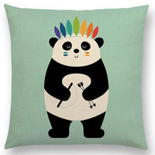 Hot Sale Cute Cartoon Fun Animals Deer Wolf Zebra Bear Panda Sheep Pug Chameleon Sheep Colourful Love Cushion Sofa Throw Pillow