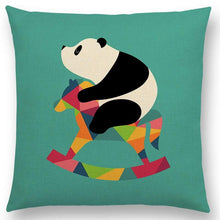 Hot Sale Cute Cartoon Fun Animals Deer Wolf Zebra Bear Panda Sheep Pug Chameleon Sheep Colourful Love Cushion Sofa Throw Pillow