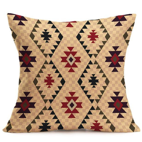 Geometry Print Square Pillow Cover Cushion Case  Pillowcase Zipper Closure