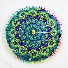 Indian Mandala Floor Pillows Round Bohemian Cushion Pillows Cover Case Cushions