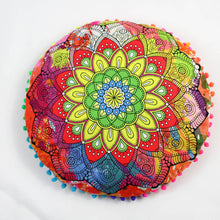 Indian Mandala Floor Pillows Round Bohemian Cushion Pillows Cover Case Cushions