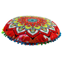 Indian Mandala Floor Pillows Round Bohemian Cushion Pillows Cover Case Cushions