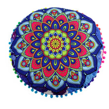 Indian Mandala Floor Pillows Round Bohemian Cushion Pillows Cover Case Cushions