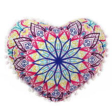 Indian Mandala Pillows Heart Bohemian Home Cushion Pillows Cover Case Cushions