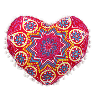 Indian Mandala Pillows Heart Bohemian Home Cushion Pillows Cover Case Cushions