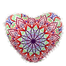 Indian Mandala Pillows Heart Bohemian Home Cushion Pillows Cover Case Cushions