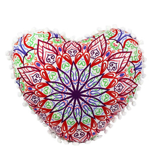 Indian Mandala Pillows Heart Bohemian Home Cushion Pillows Cover Case Cushions