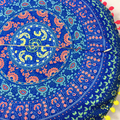 Indian Mandala Floor Pillows Round Bohemian Cushion Cushions Pillows Cover Case