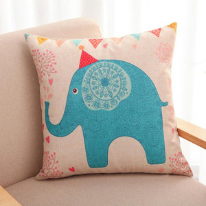 Lovely Elephant Throw Pillow Case Home Decorative Cushion Pillow Cover