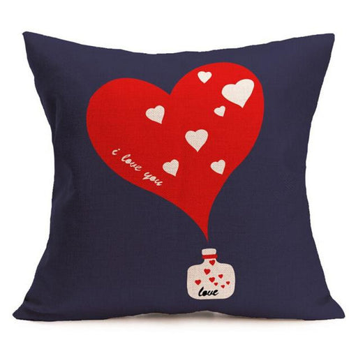 Letter Square Pillow Cover Cushion Case Pillowcase Zipper Closure