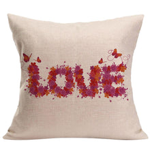 LOVE Letter Square Pillow Cover Cushion Case Pillowcase Zipper Closure