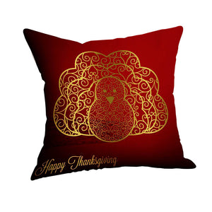 Happy Thanksgiving Pillow Cases Linen Sofa Cushion Cover Home Decor