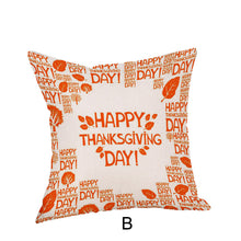 Happy Thanksgiving Pillow Cases  Linen Sofa Cushion Cover Home Decor