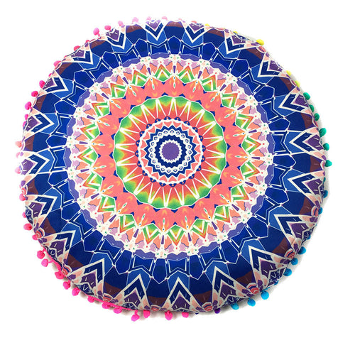 Indian Mandala Floor Pillows Round Bohemian Cushion Cushions Pillows Cover Case