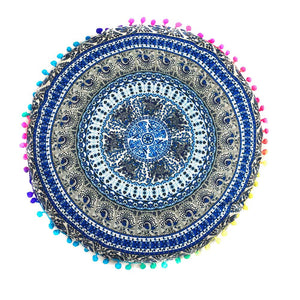 Indian Mandala Floor Pillows Round Bohemian Cushion Cushions Pillows Cover Case