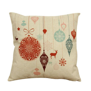 Vintage Christmas Sofa Bed Home Decor Pillow Case Cushion Cover