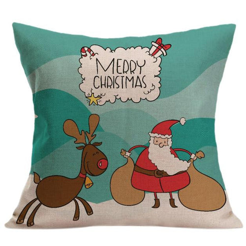 Christmas  Sofa Bed Home Decor Pillow Cushion Cover