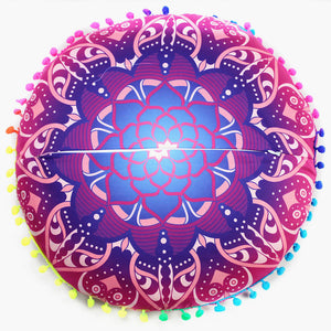 Indian Mandala Floor Pillows Round Bohemian Cushion Pillows Cover Case Cushions