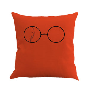 Simple Glasses Decorative Cushion Cover Cotton Linen