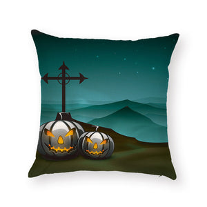 Happy Halloween Pillow Cases  Linen Sofa Cushion Cover Home Decor