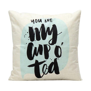 Letters Sofa Bed Home Decoration Festival Pillow Case Cushion Cover