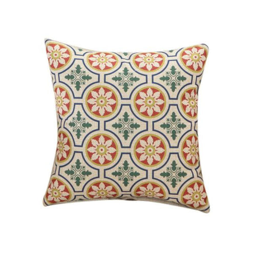 Retro Geometrical Floral Linen Cotton Pillow Cases Cushion Cover Home Decor