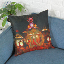 Halloween Print Pillowcase Linen Cotton Sofa Cushion Cover Home Decor