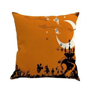 Happy Halloween Pillow Cases Linen Sofa Cushion Cover Home Decor