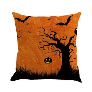 Happy Halloween Pillow Cases Linen Sofa Cushion Cover Home Decor