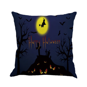 Happy Halloween Pillow Cases Linen Sofa Cushion Cover Home Decor