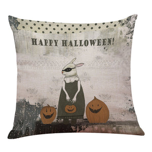 Halloween Pillow Box Linen Sofa Funny Ghost Pad Cushions Home Decoration