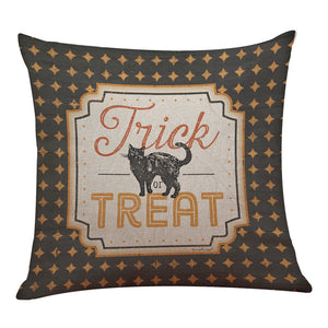 Halloween Pillow Box Linen Sofa Funny Ghost Pad Cushions Home Decoration