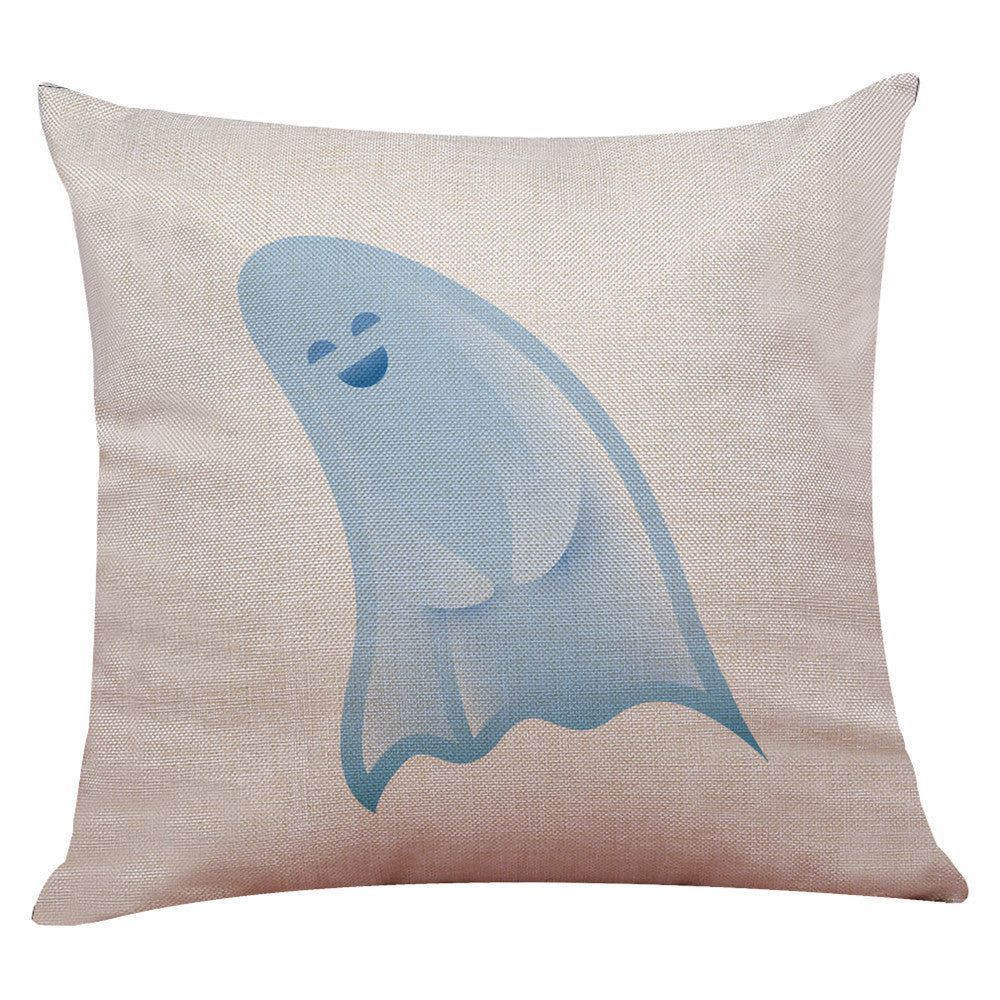 Halloween Pillow Box Linen Sofa Funny Ghost Pad Cushions Home Decoration