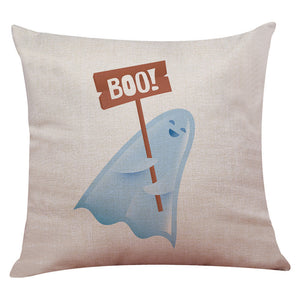 Halloween Pillow Box Linen Sofa Funny Ghost Pad Cushions Home Decoration