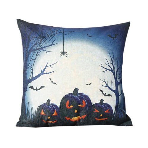 Halloween Pumpkin Square Pillow Cover Cushion Case  Pillowcase Zipper Closure