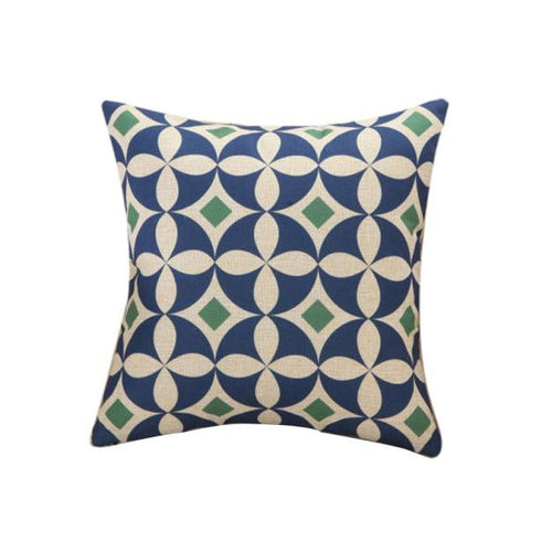 Retro Geometrical Floral Linen Cotton Pillow Cases Cushion Cover Home Decor