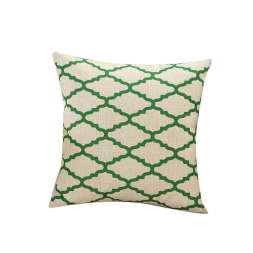 Retro Geometrical Floral Linen Cotton Pillow Cases Cushion Cover Home Decor