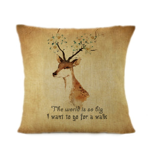 Deer Sofa Bed Home Decoration Festival Pillow Case Cushion Cover