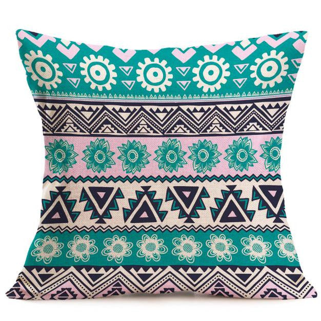 Geometry Print Square Pillow Cover Cushion Case  Pillowcase Zipper Closure