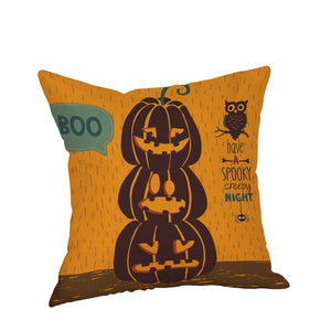 Happy Halloween Pillow Cases  Linen Sofa Cushion Cover Home Decor