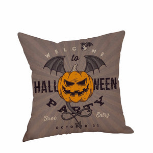 Happy Halloween Pillow Cases  Linen Sofa Cushion Cover Home Decor