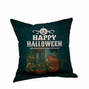 Happy Halloween Pillow Cases  Linen Sofa Cushion Cover Home Decor