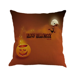 Happy Halloween Pillow Cases Linen Sofa Cushion Cover Home Decor