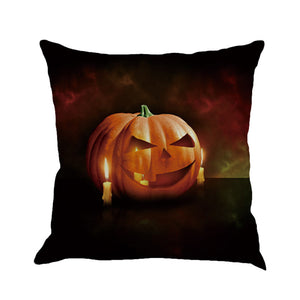 Happy Halloween Pillow Cases Linen Sofa Cushion Cover Home Decor