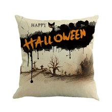 Happy Halloween Pillow Cases Linen Sofa Cushion Cover Home Decor