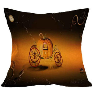 Halloween Square Pillow Cover Cushion Case  Pillowcase Zipper Closure