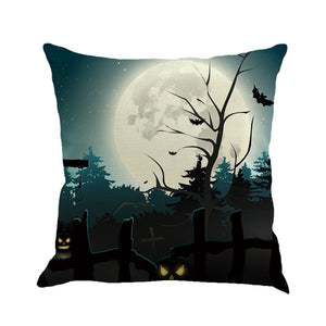 Happy Halloween Pillow Cases Linen Sofa Cushion Cover Home Decor